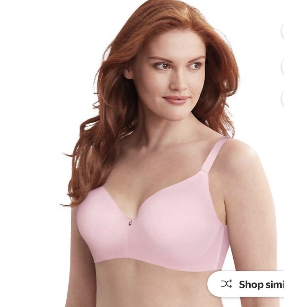 NWT BALI EVERSMOOTH BACK SLEEK SUPPORT UNDERWIRE LINED BRA 42D HUSH PINK